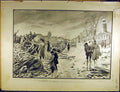 Original Old Antique Print 1902 Disaster Chemakha Ruins Mosque Wagon French