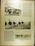 Original Old Antique Print 1902 Fabrication Butts Fort Gapeau Caledonien Navy