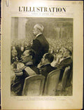 Original Old Antique Print 1902 Rousseau St. Etienne Minister Statue Garnier