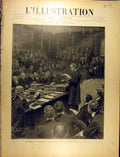 Original Old Antique Print 1902 Balfour Lecture Commons Parliament French 20th
