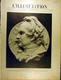 Original Old Antique Print 1902 Victor Hugo Portrait Head 1830 Poet French 20th