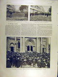 Original Old Antique Print 1903 Fete Nantes Barricade Church Saint-Nicolas Page
