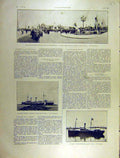 Original Old Antique Print 1903 Fete Saint-Petersburg Amazone Ville-De-Cherbourg