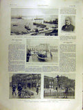 Original Old Antique Print 1903 Jeanne-D'Arc Alger Loubet Amsterdam French 20th