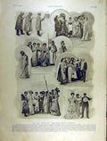 Original Old Antique Print 1903 Tombelle Ball Fancy-Dress Costumes French 20th
