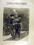Original Old Antique Print 1903 King Alexander Queen Draga Belgrade French 20th