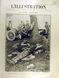 Original Old Antique Print 1903 Libourne Accident Automobile Loraine-Barrow 20th