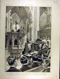 Original Old Antique Print 1903 Anglican Church Aguesseau Noyes King Edward 20th