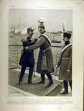 Original Old Antique Print 1903 German Emperor King Denmark Guilluame Christian