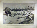 Original Old Antique Print 1903 Balloon Eclaireur Arabs Gabes Expedition 20th