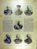 Original Old Antique Print 1904 Portrait Military Gilinsky Stoessel SmirnWar