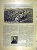 Original Old Antique Print 1904 War Russian-Japanese Yalou Battle Kia-Lien-Tse