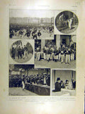 Original Old Antique Print 1904 Army March Siers Concorde Paris France 20th