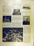 Old Antique Print 1904 Fete Post-Card Glery Gordon-Bennett Japanese Fleet 20th