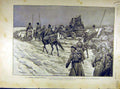 Original Old Antique Print 1904 Japanese-Russian War Far-East Mandchourie Tokyo
