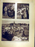 Original Old Antique Print 1904 Fine Art Frappa Truchet Cottet Gilbert 20th