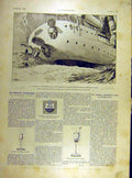 Original Old Antique Print 1904 Ienissel Malinorowski Torpedo Boat Automatic