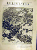 Original Old Antique Print 1904 Russian-Japanese War Battle Oku King-Tcheou Page