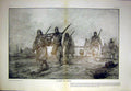 Original Old Antique Print Soup Food Troops War Siers Scott French 1915 20th