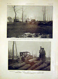 Original Old Antique Print General Joffre Automobile Officer French 1915 20th