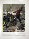 Original Old Antique Print War Sier Military German Ruins Arras French 1915
