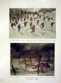 Original Old Antique Print Sier Chasseurs Belgrade Serbia War French 1915 20th
