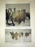 Original Old Antique Print Minister Millerand Automobile Snow Kitchener 1915