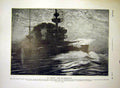 Original Old Antique Print Gaulois Dardanelles Battleship Cardin French 1915