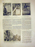Original Old Antique Print German News Service Leipzig French 1915 20th Century