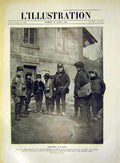 Original Old Antique Print Alsace Children Troops Sier Firemen French 1915 20th
