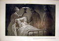 Original Old Antique Print Scott Wounded Sier Cross Brave Nurse War French 1915