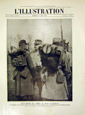 Original Old Antique Print Moselle Officer Joffre Dubail Inspection French 1915