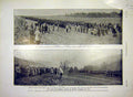 Original Old Antique Print General Joffre Review Troops Army War Infantry 1915