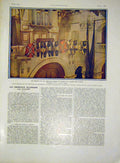 Original Old Antique Print German Flags Wounded Museum Army French 1915 20th