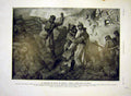 Original Old Antique Print Lorette Battle Troops Trench Millerand Kremlin 1915