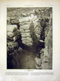 Original Old Antique Print Trench Troops Labyrinthe Sier War French 1915 20th