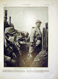 Original Old Antique Print Trench Grenade Troops Sier General Maud'Huy 1915
