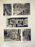 Old Antique Print Troops Ruins Bombs Explosion Neunille-Saint-Vaast 1915 20th