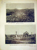 Old Antique Print Infantry Alpine Calonne Cemetery Neuville French 1915 20th