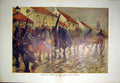 Original Old Antique Print Troops Flamande Scott War Siers Scott French 1915