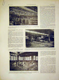 Original Old Antique Print Amunition Factory Industry French 1915 20th Century