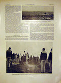 Original Old Antique Print Artillery War Guepratte Funeral Sier French 1915 20th