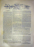 Original Old Antique Print Submarine Plan Map Torpedo Drawing French 1915 20th