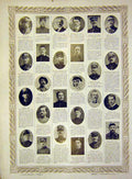 Original Old Antique Print Table Honour Honneur Siers Officers Military 1915