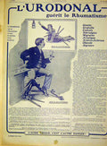 Original Old Antique Print Advert L'Urodonal Rhumatism Medicine French 1915 20th