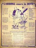 Original Old Antique Print Advert L'Urodonal Teeth Medicine French 1915 20th