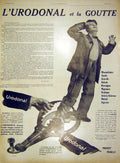 Original Old Antique Print Advert L'Urodonal Goutte Medicine French 1915 20th