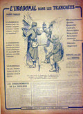 Original Old Antique Print Advert L'Urodonal Trenches Medicine French 1915 20th