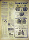 Old Vintage Print Advert Watch Medal French Chess Binoculars France 1917 20th