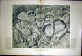 Original Old Vintage Print Sketch Renouard Troops Faces Men French 1917 20th